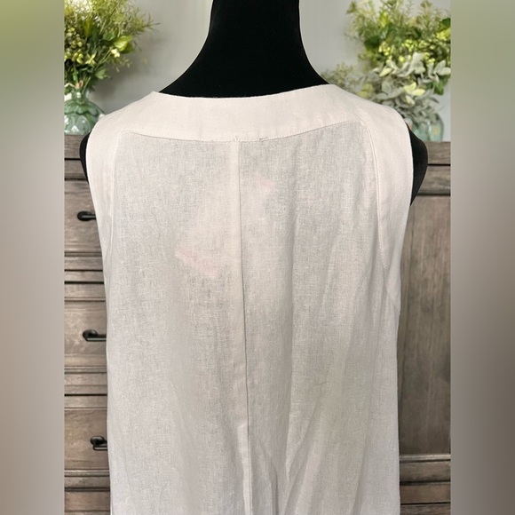 DKNY Women's Linen Dress - White - Picture 5 of 7